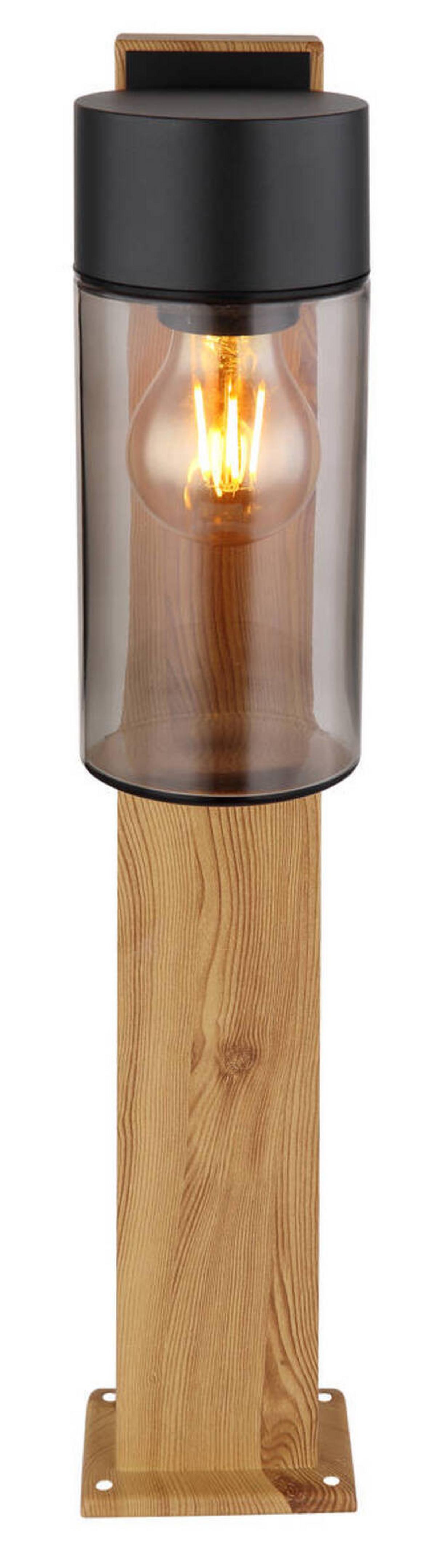 Außenleuchte 31976 - Schwarz, Natur, Glas/Metall (9/14,5/50cm) - Globo