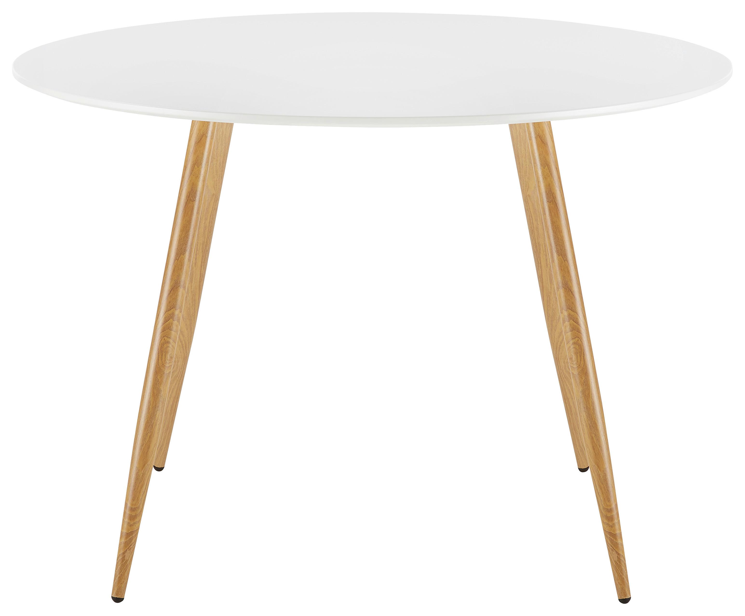 Jídelní Stůl John 110x76 Cm - bílá/barvy dubu, Moderní, kov/dřevo (110/76cm) - Modern Living