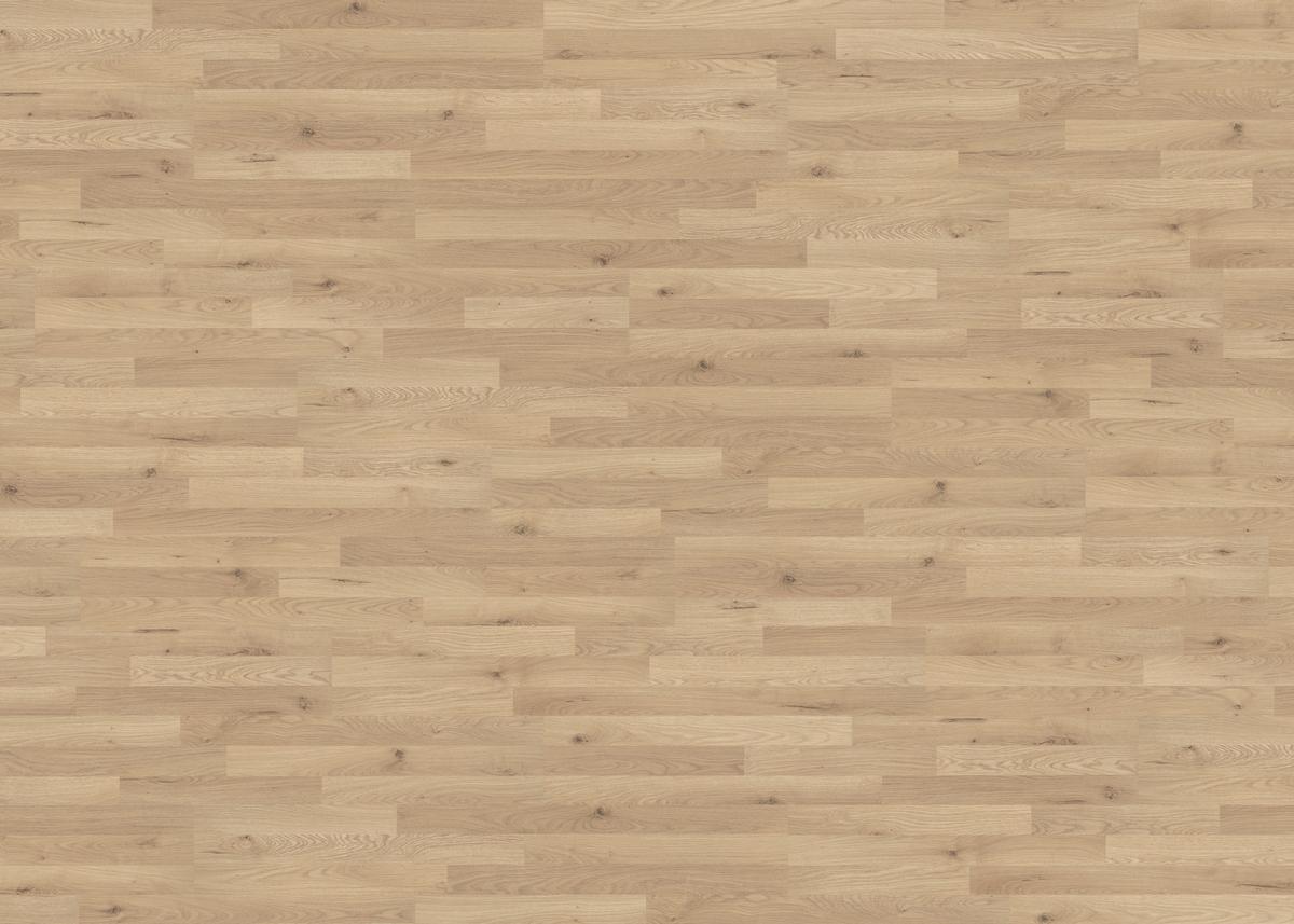 Laminatboden 3-Stab Steineiche Str. Matt - Hellbraun, Basics, Holzwerkstoff (19.3/128.2cm) - Living by HARO