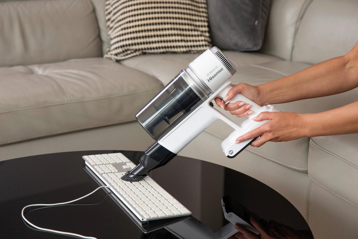 Akku-Handstaubsauger Weiß, 110w, 0,5 Liter - Weiß, Basics, Kunststoff/Metall (25/111,2/25,5cm) - Hisense