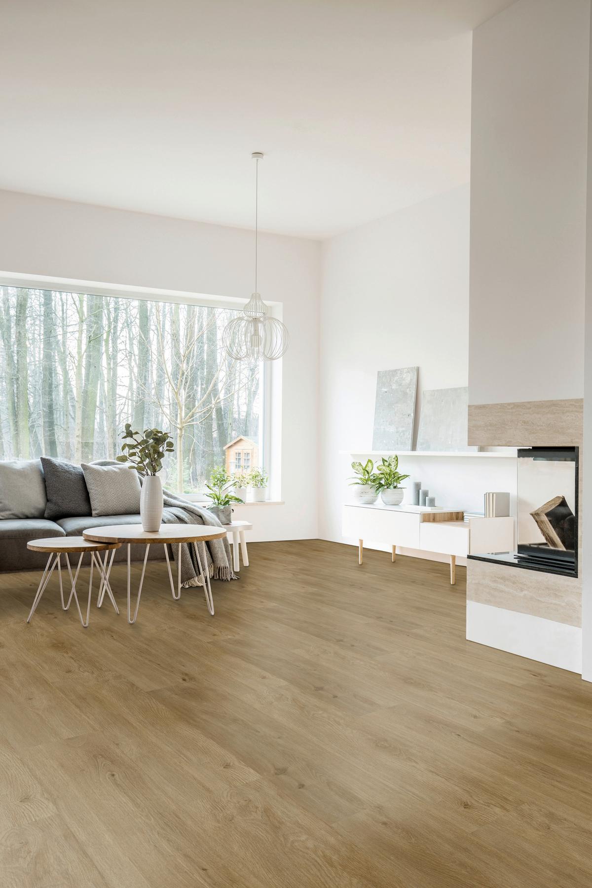 Vinylboden Eichefarbe Landhausdiele - Eichefarben, Basics, Kunststoff (22,5/122/0,45cm)