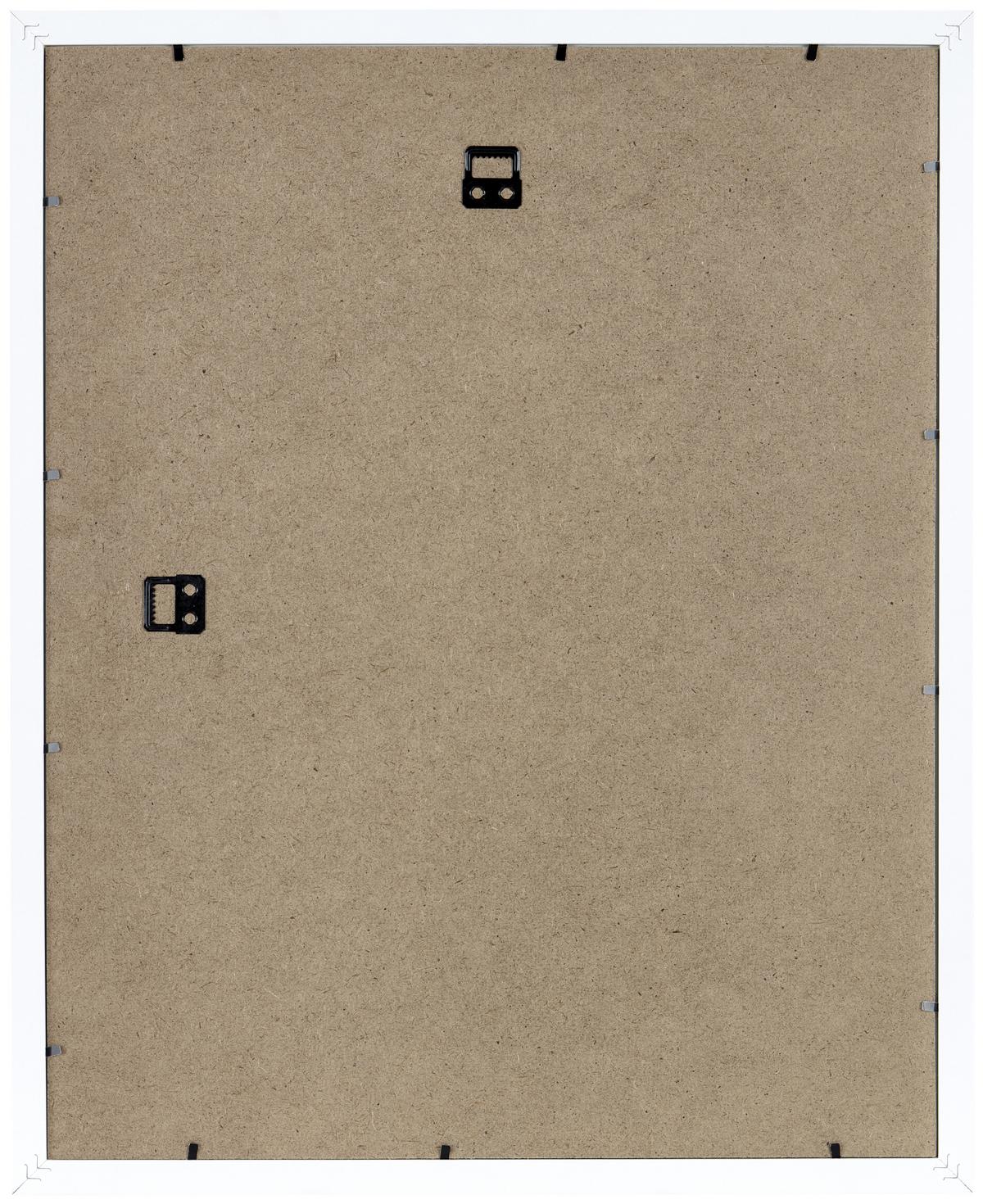 Bilderrahmen 40x50 cm Caralina Holz-Dekor Weiß, 43,3x53,3 cm - Weiß, Basics, Glas/Holz (43,3/53,3/1,5cm) - Luca Bessoni