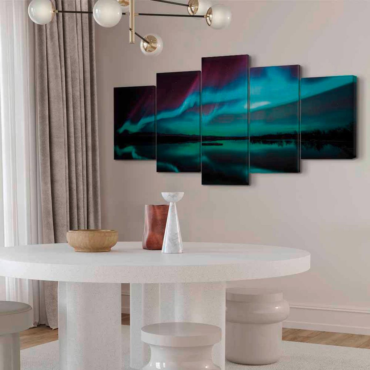 Leinwandbild Night Light Multicolor B: 200 cm - Multicolor, Basics, Holzwerkstoff/Textil (200/100/1,2cm) - artgeist