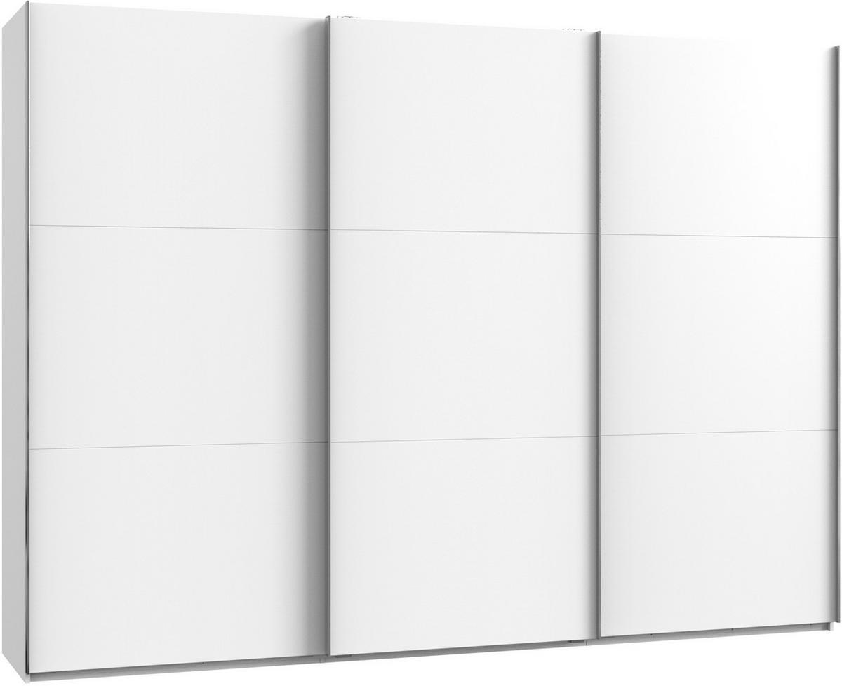 Schwebetürenschrank B: 300 Cm Level, Weiß - Weiß, MODERN, Holzwerkstoff (300/216/65cm) - MID.YOU