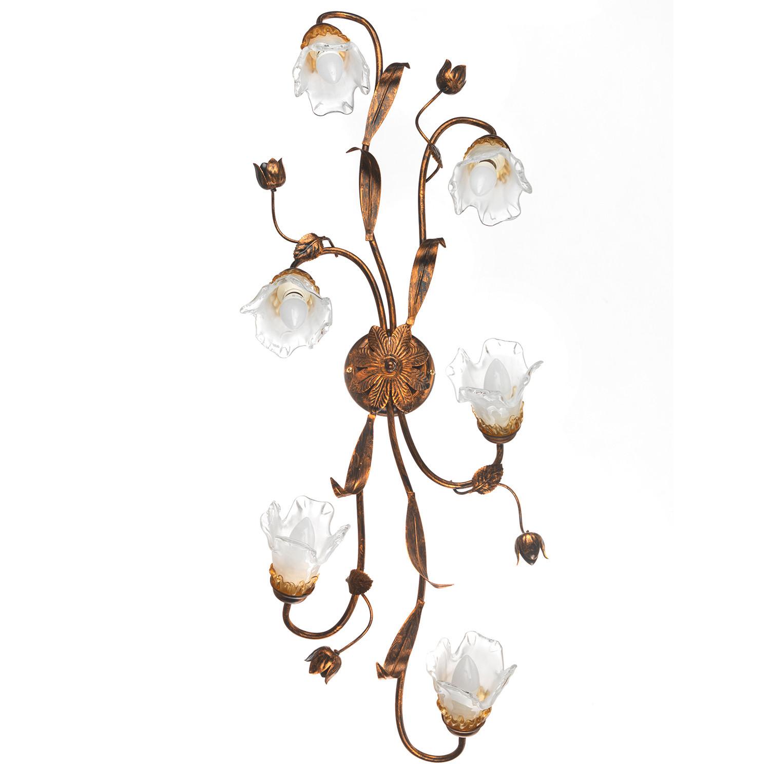 Deckenleuchte 4984/Pl6 - Bronzefarben, KONVENTIONELL, Glas/Metall (39/20/102cm)