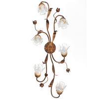 Deckenleuchte 4984/Pl6 - Bronzefarben, KONVENTIONELL, Glas/Metall (39/20/102cm)