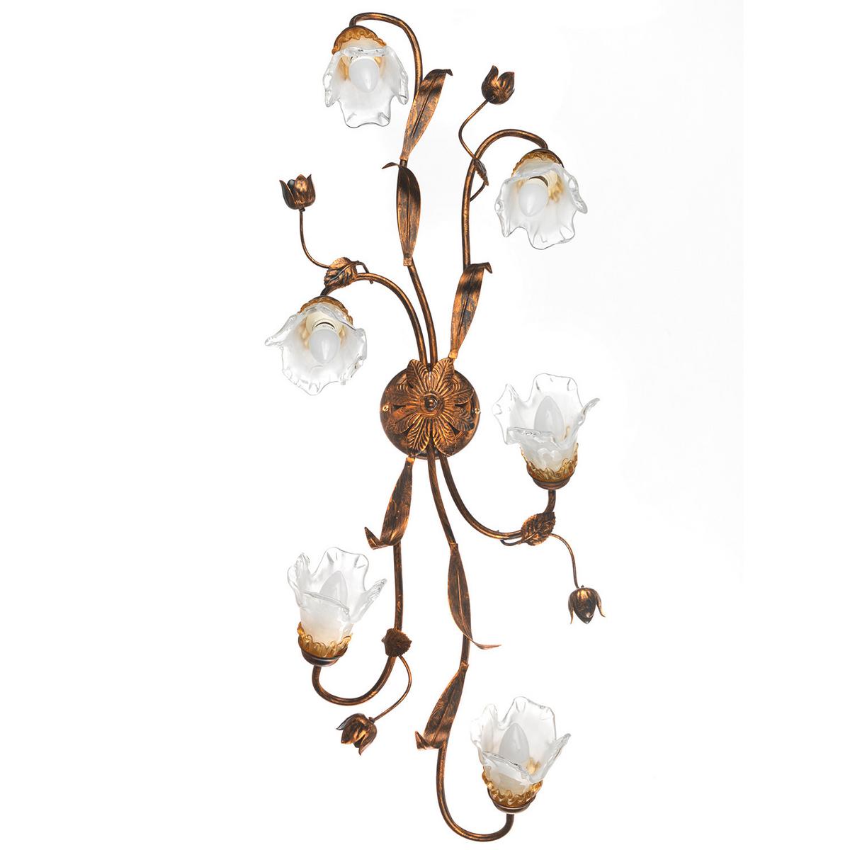 Deckenleuchte 4984/Pl6 - Bronzefarben, KONVENTIONELL, Glas/Metall (39/20/102cm)