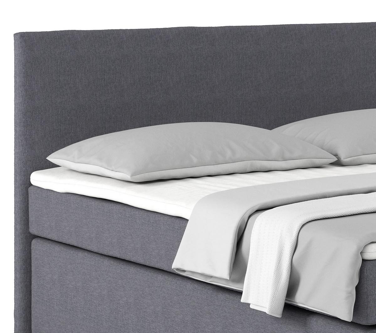 Posteľ Boxspring NERO PL: 160/200 cm, hnedá - antracitová/chrómová, Konventionell, kov/textil (160/200cm)