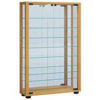 VITRINE Lumo Buchefarben B: 59 cm - Buchefarben/Schwarz, MODERN, Glas/Holzwerkstoff (59/91,3/18cm) - MID.YOU