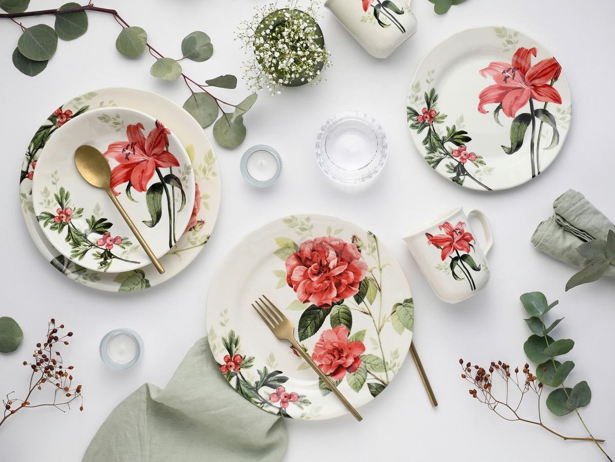 Kombiservice Keramik 4 Personen Geschirr Set - Multicolor, Keramik - Creatable