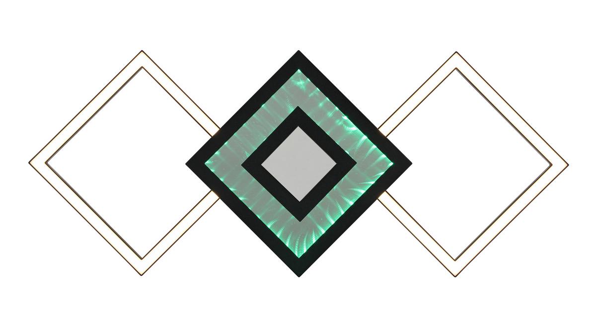 LED-Deckenleuchte Charlotta - Schwarz, Basics, Kunststoff/Metall (27,8/66/7cm) - Luca Bessoni