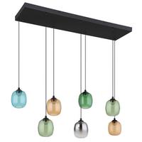 Hochvoltleuchte inkl. 1x LED Farbglas, ca. 102x32x150 cm - Blau/Dunkelgrün, LIFESTYLE, Glas/Kunststoff (102/32/150cm)