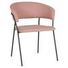 Židle s područkami Alice, růžová - růžová/černá, Moderní, kov/dřevo (53/80/59cm) - Mömax
