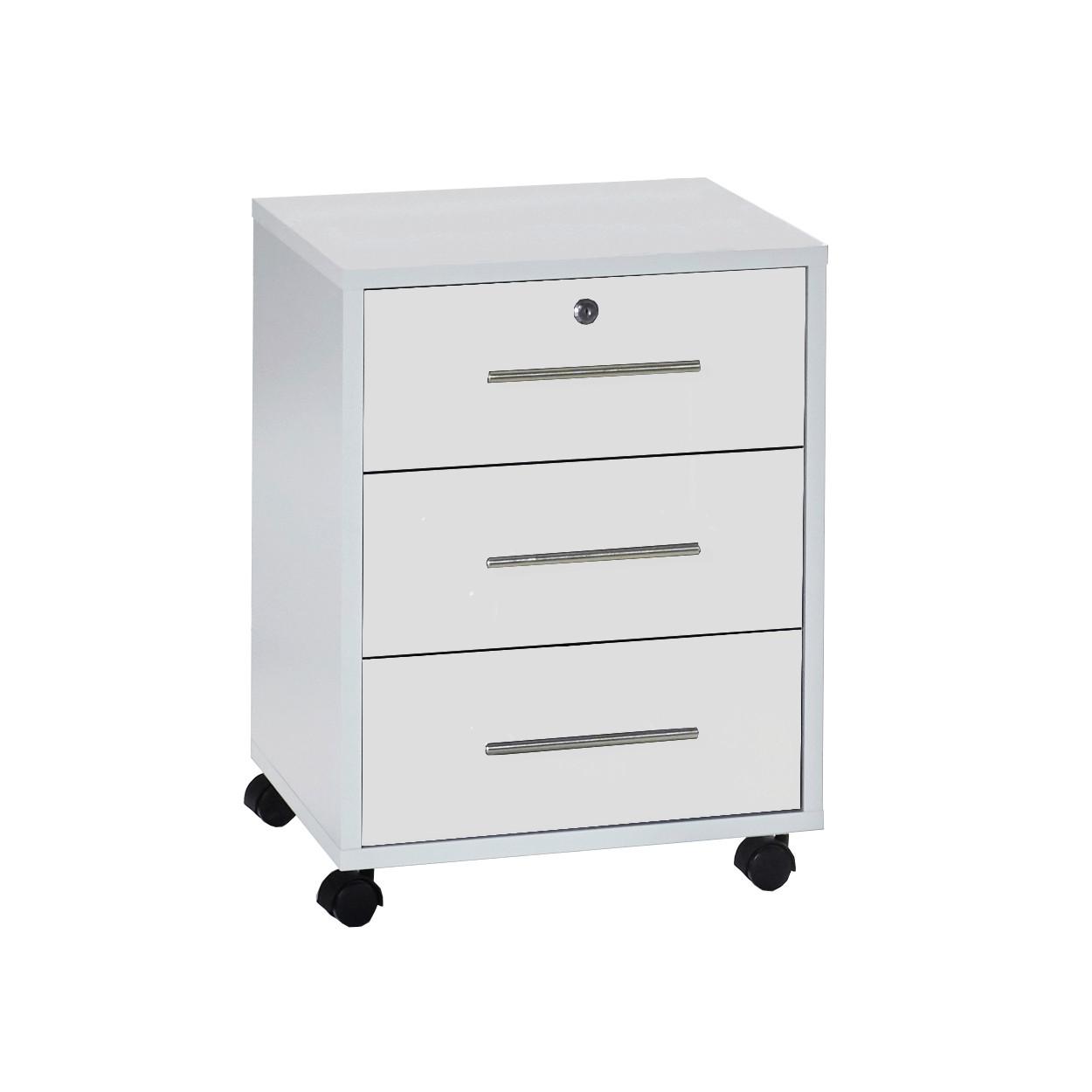 ROLLCONTAINER OFFICE EDITION - Weiß, LIFESTYLE, Holzwerkstoff (44/58/40cm) - MID.YOU
