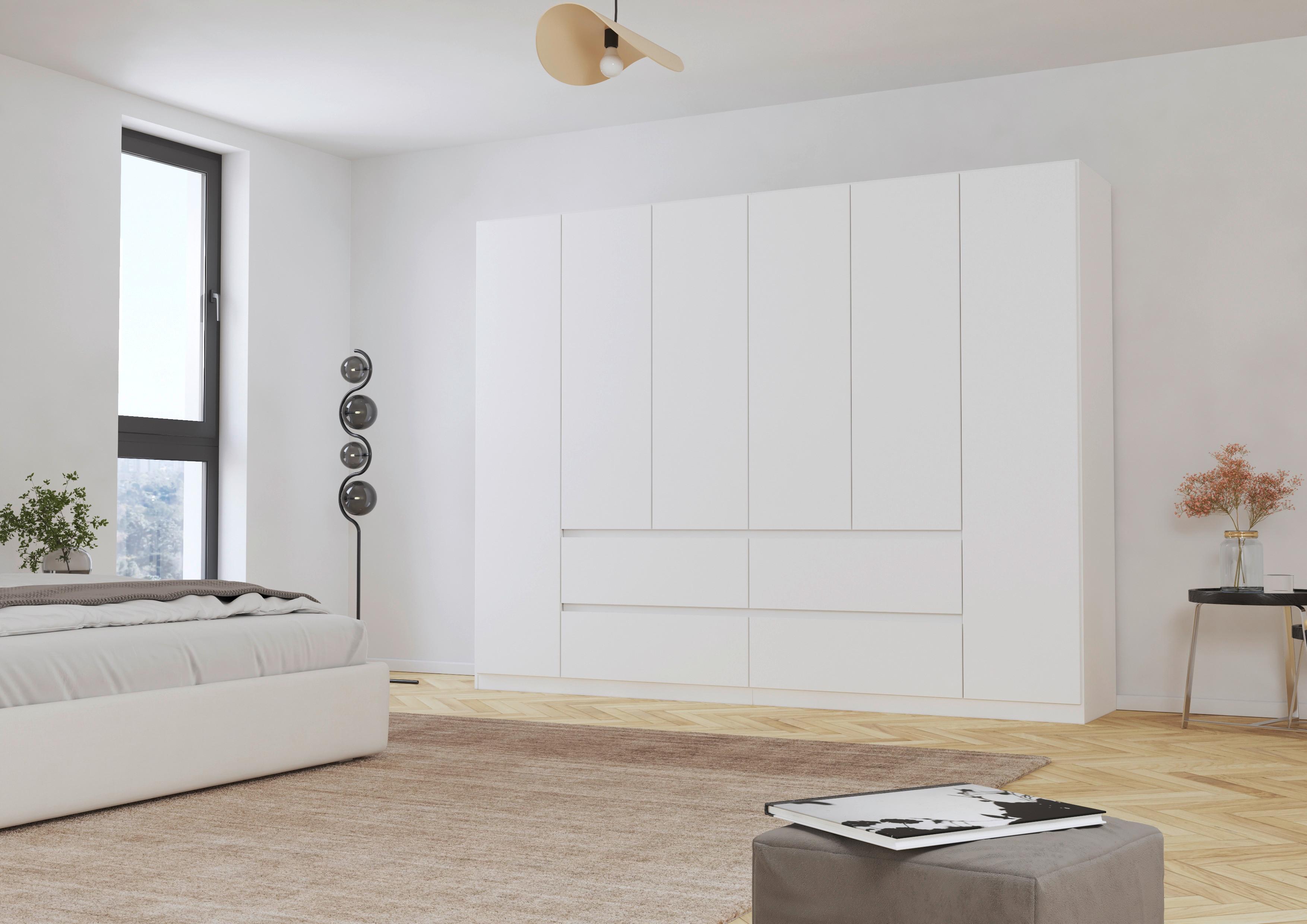 Drehtürenschrank Mainz Weiß B: 271 cm - Weiß, Basics, Holzwerkstoff (271/210cm) - Rauch Möbel