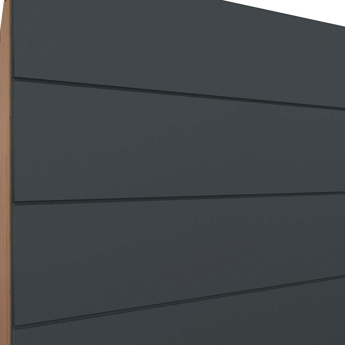 Küchenzeile Florenz mit Geräten 300 cm Grau/Eichefarben - Eiche Wotan/Grau, Design, Holzwerkstoff (300cm) - Held
