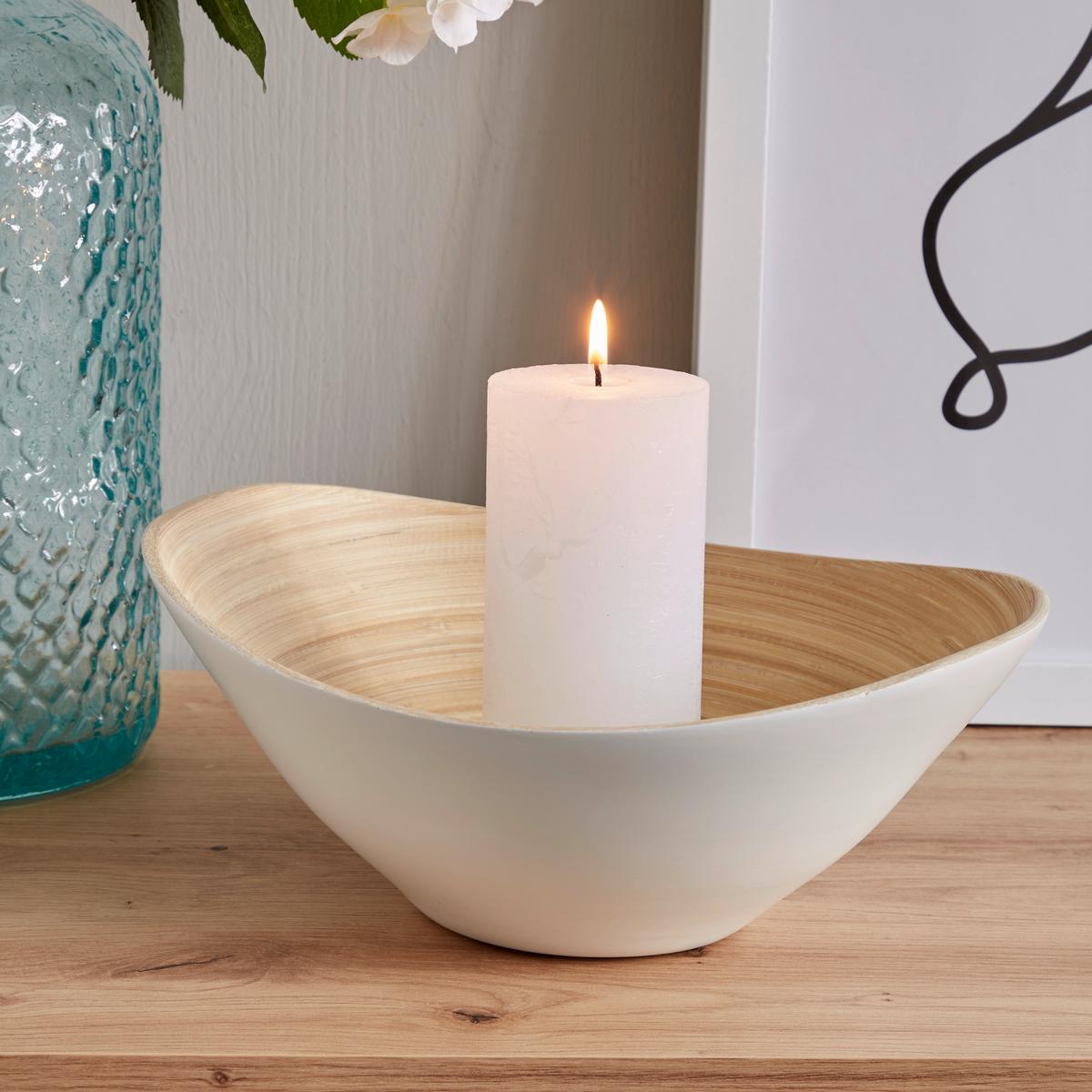 Stumpenkerze Saphira Weiß Ø/H: 6,8/15 cm - Basics (6,8/15cm) - Ondega