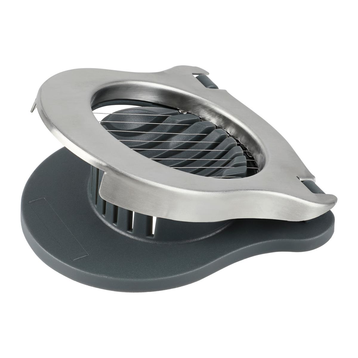 Krájač na vajíčka KIKI - farba ušľachtilej ocele/tmavosivá, Konventionell, kov/plast (11/10/3cm) - Mömax