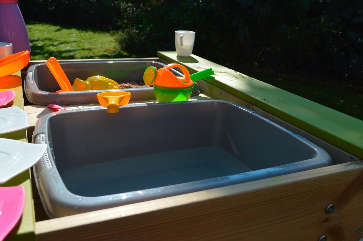 Wasserspieltisch Esel Kiefer, B/H/T: ca. 100x53x80cm - Kieferfarben, KONVENTIONELL, Holz (100/53/80cm)