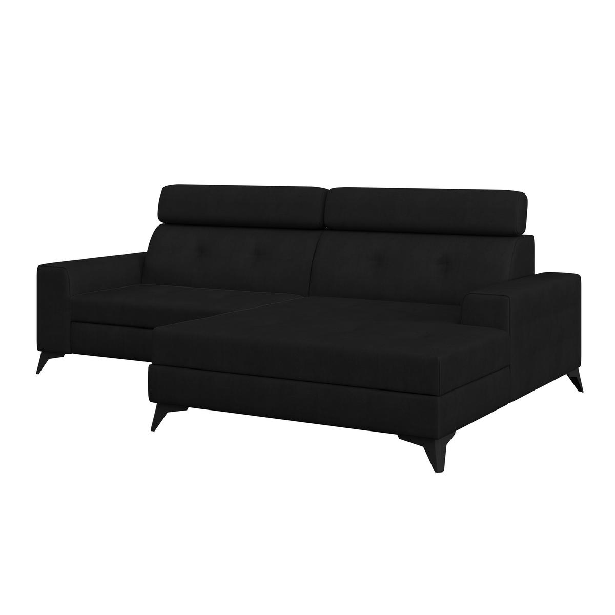 Wohnlandschaft Florida - Anthrazit/Schwarz, MODERN, Holz/Holzwerkstoff (275/175cm)