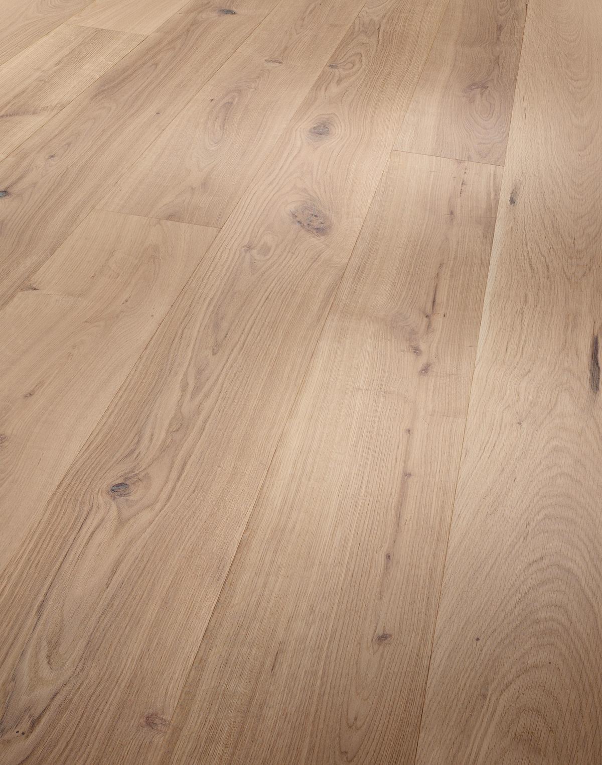 Parkettboden Eiche Hellbraun Gebürstet Landhausdiele Stärke 11,5mm - Hellbraun/Weiß, LIFESTYLE, Holz (220/18,5/1,15cm) - Parador