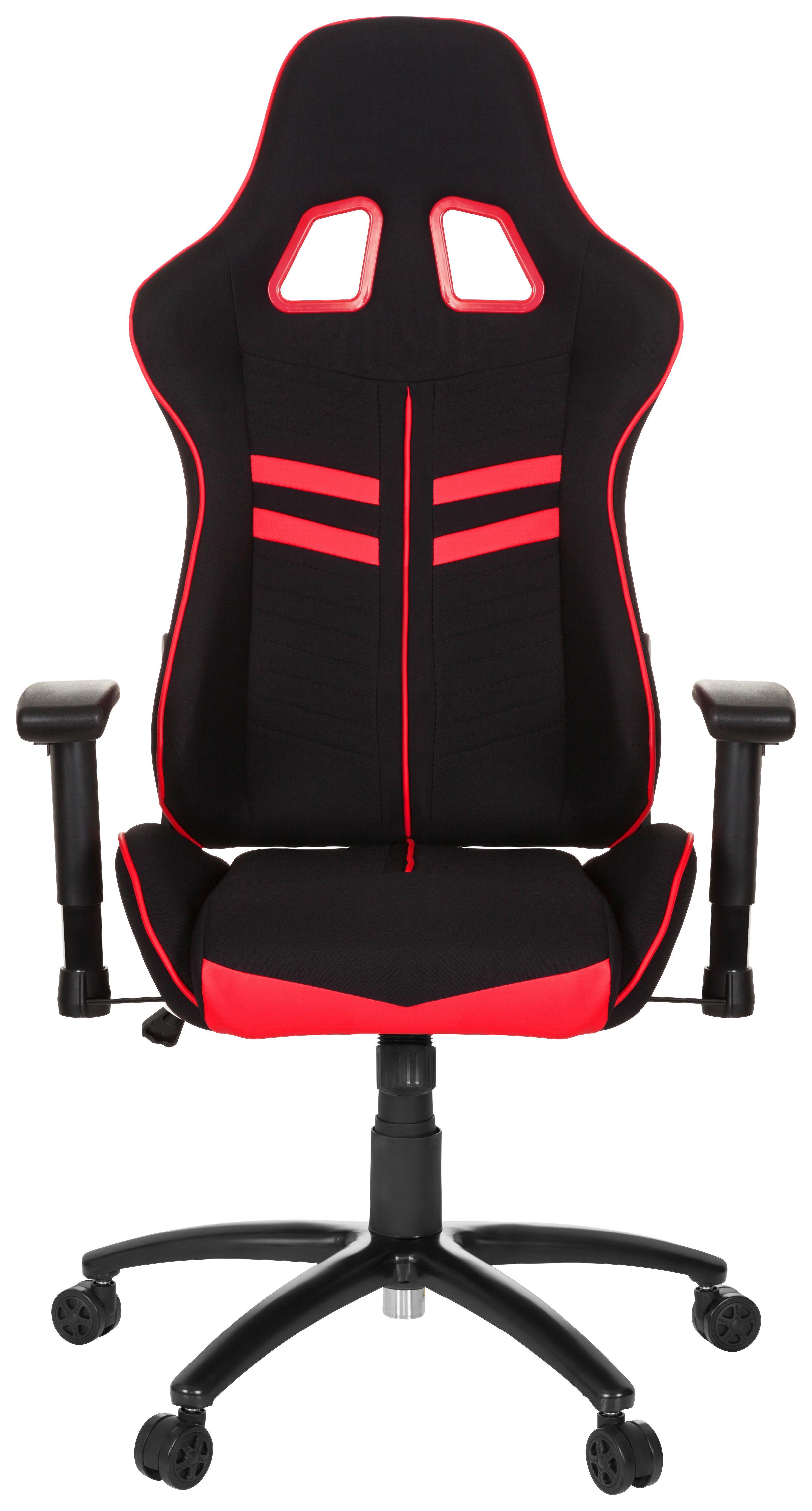 Gamingstuhl League Pro I Rot/Schwarz - Rot/Schwarz, MODERN, Kunststoff/Textil (72/138/63cm) - MID.YOU