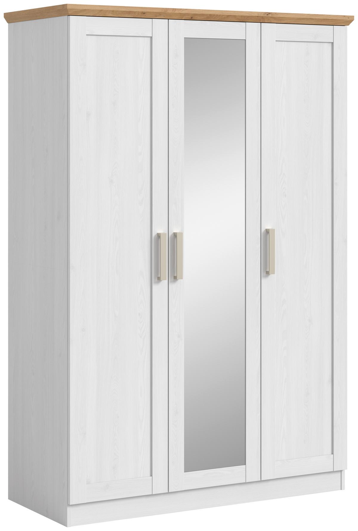 Drehtürenschrank Florenz Sibiu Lärche B: 124 Cm - MODERN, Holzwerkstoff (124/185/54cm) - MID.YOU