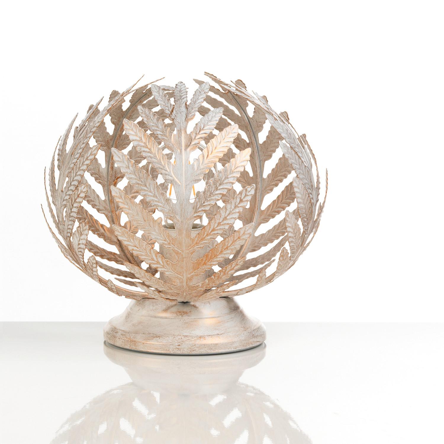 Tischleuchte 4996/Lpa - Weiß, Natur, Metall (25/25cm)