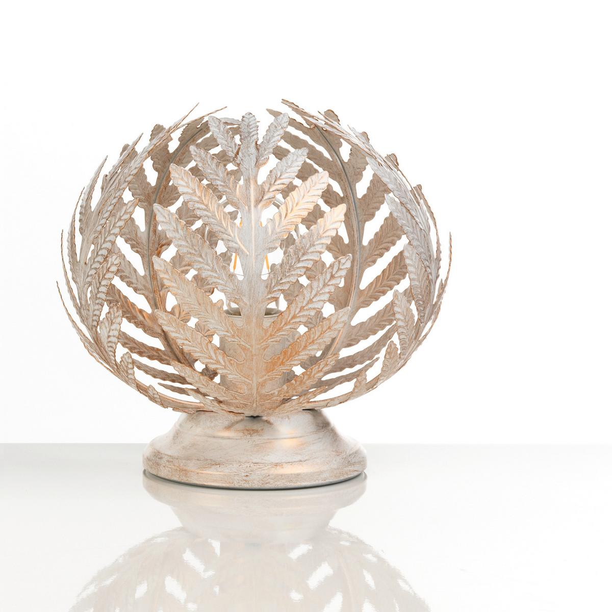 Tischleuchte 4996/Lpa - Weiß, Natur, Metall (25/25cm)
