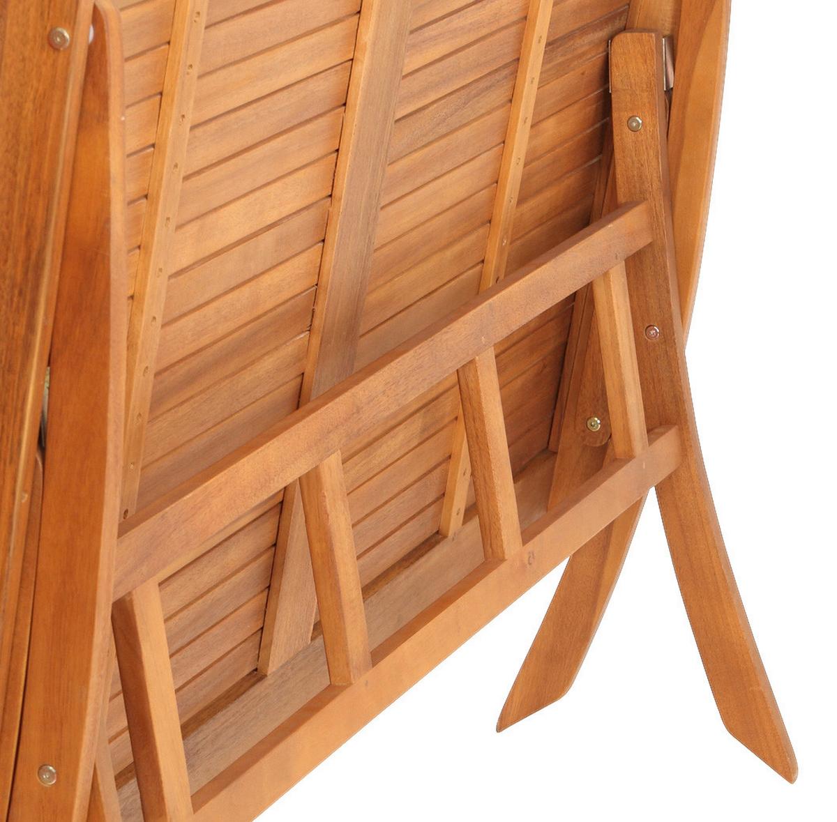 Gartentisch Klappbar Eukalyptusholz L: 160 cm - Naturfarben, KONVENTIONELL, Holz (160/73/90cm) - Gardenson