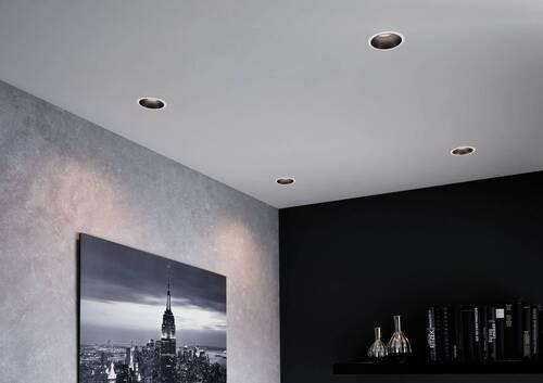 LED-Deckenleuchte Ø 8,8 cm dimmbarer Spot - Schwarz/Weiß, Basics, Kunststoff/Metall (8,8cm) - Paulmann