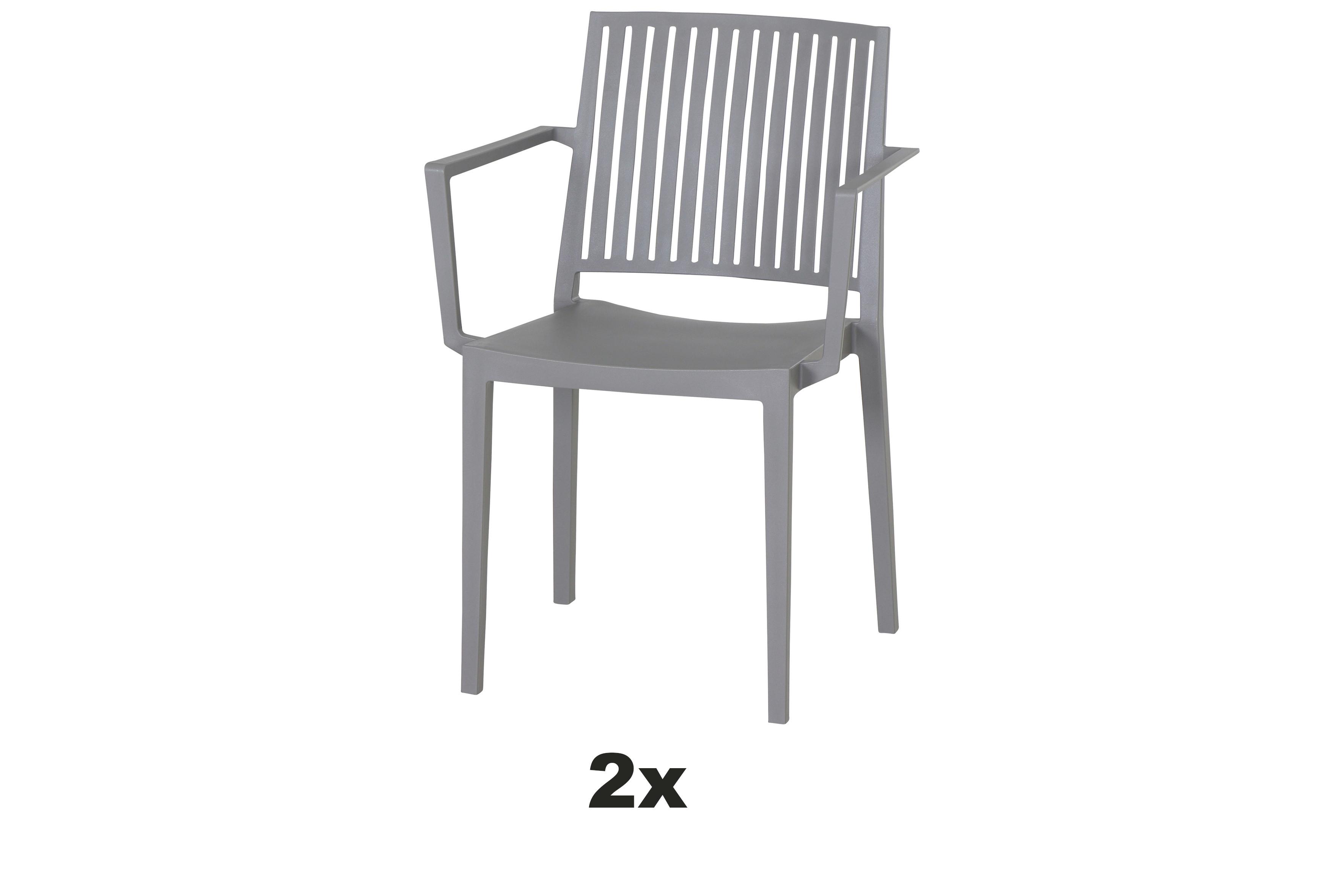 Stapelstuhl T20087 - Grau, Basics, Kunststoff (57/80/56cm) - Siena Garden