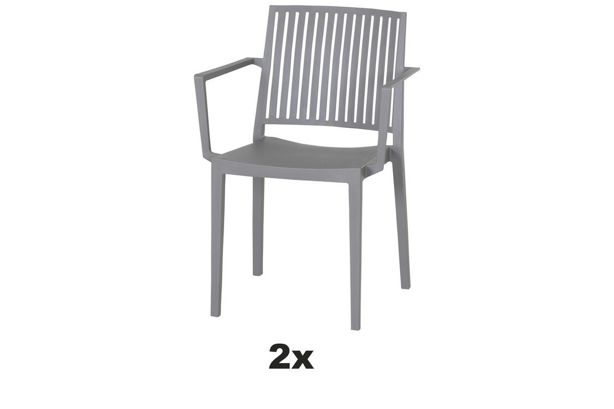 Stapelstuhl T20087 - Grau, Basics, Kunststoff (57/80/56cm) - Siena Garden