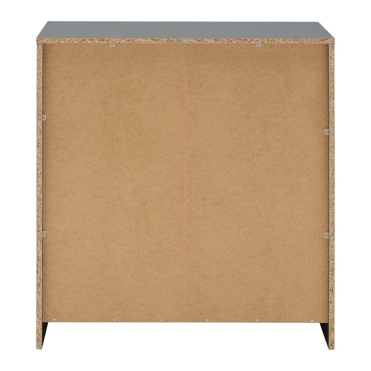 Kommode Mara Anthrazit B: 77 cm - Anthrazit/Schwarz, KONVENTIONELL, Holzwerkstoff (77/80/42cm) - Mömax