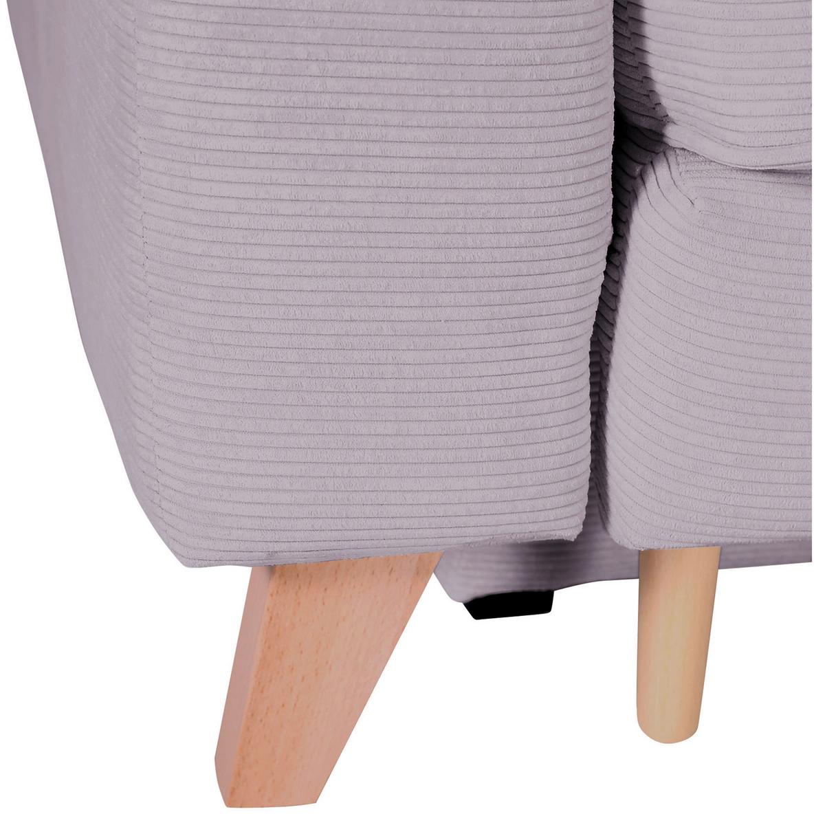 Ecksofa Rimini, Grau S: 271x165 cm - Buchefarben/Grau, Design, Textil (271/165cm) - MID.YOU