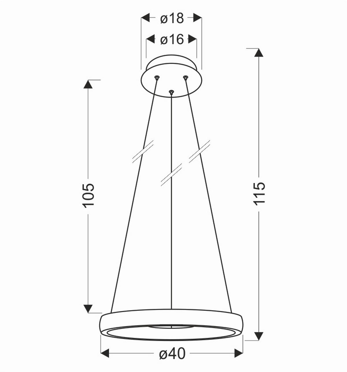 LED-Hängeleuchte 31-28457 Hashim - Goldfarben, Design, Metall (40/115cm)