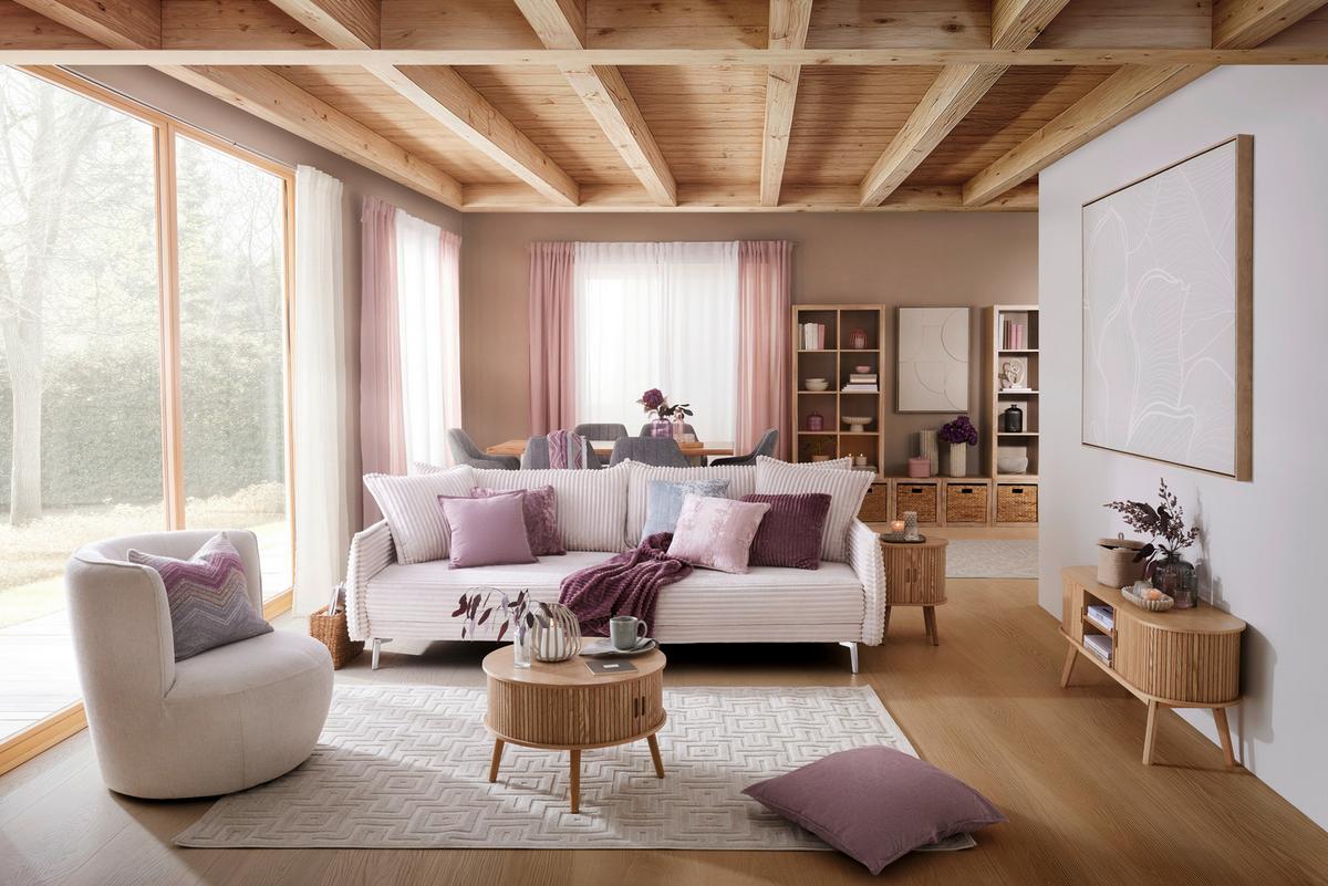 Velká pohovka bíla - bílá/barvy chromu, Moderní, kov/kompozitní dřevo (241/90/117cm) - Mömax