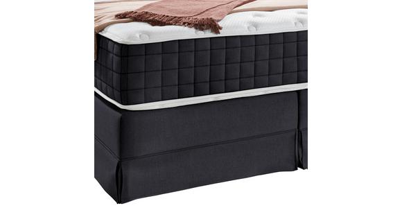 Boxspringbett mit Kontinental Matratze 160x200 Domino - Anthrazit, KONVENTIONELL, Holz (160/200cm) - James Wood