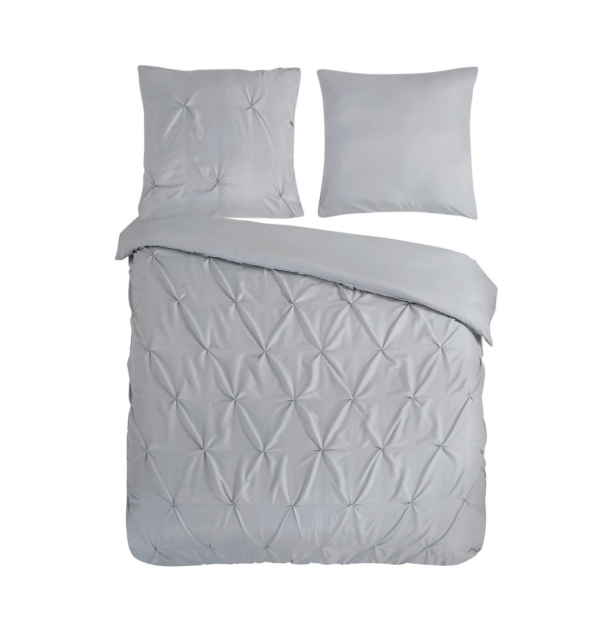 Bettwäsche Elegance Grau Hellgrau 200x200 Cm - Hellgrau, Basics, Textil (200/200cm)