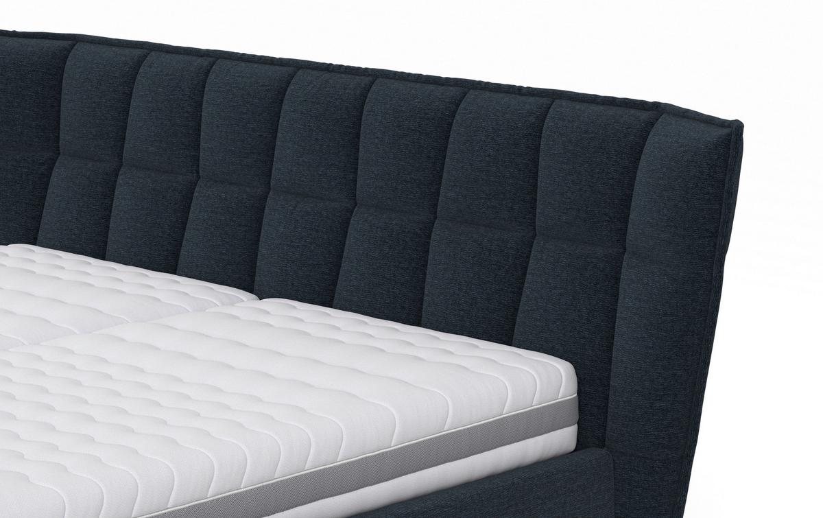 Kárpitozott Ágy Marsala 160/200 Cm - sötétkék/antracit, Modern, faalapú anyag/textil (160/200cm)