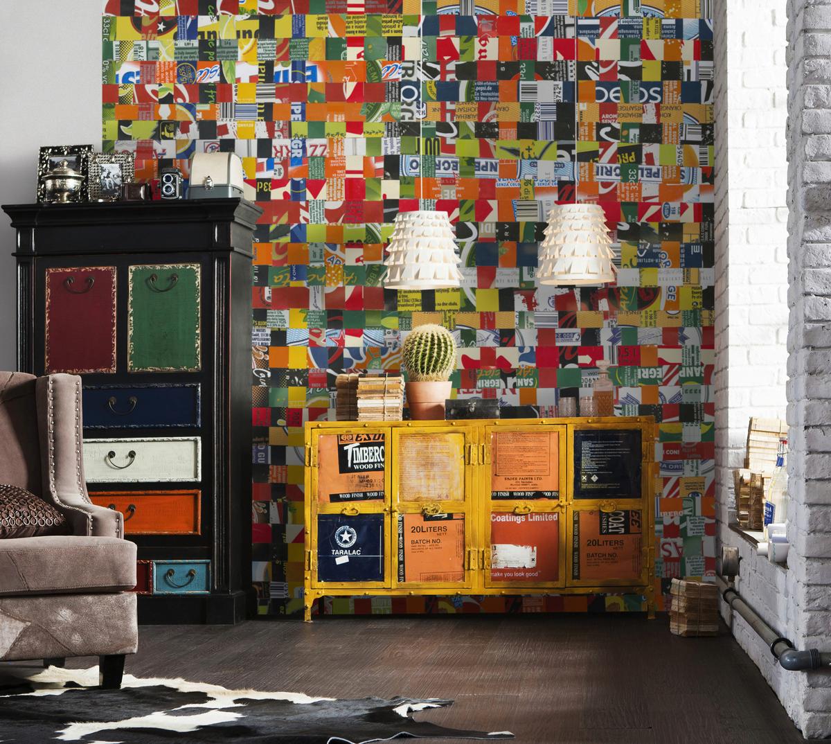 Vliestapete Bibite - Multicolor, Basics (150/250cm) - Komar