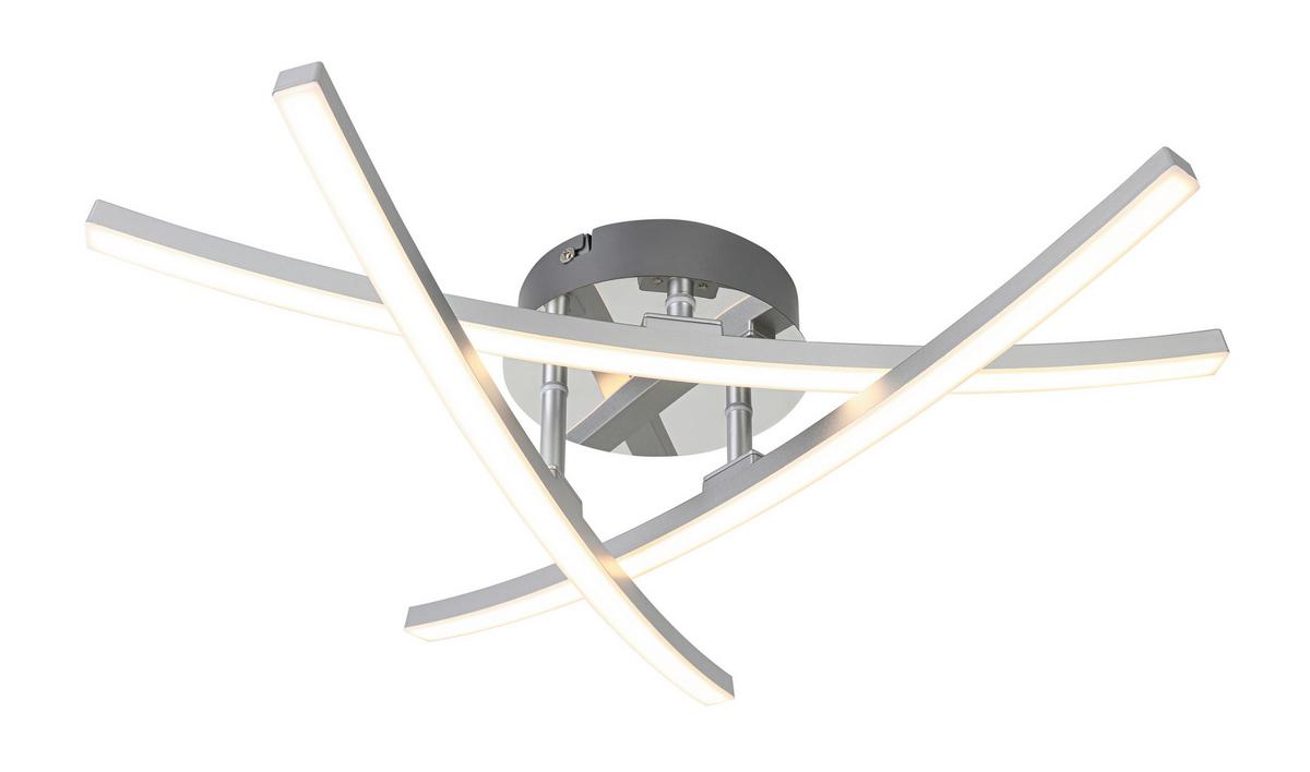 LED-Deckenleuchte Coco - Chromfarben/Silberfarben, Basics, Kunststoff/Metall (52/11cm) - Luca Bessoni