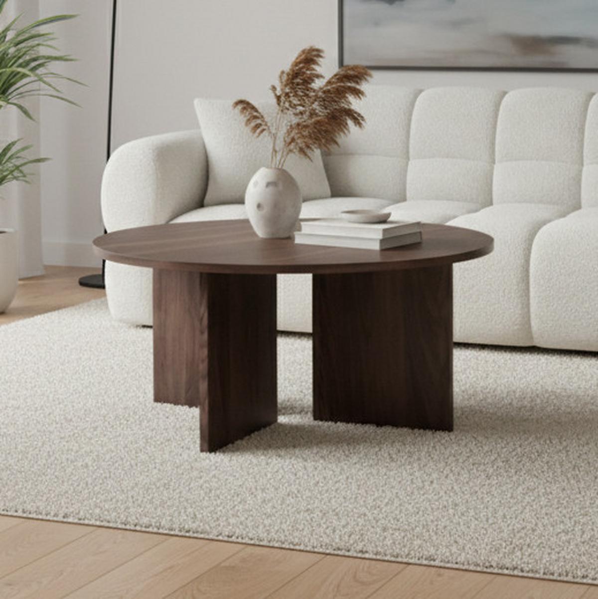 KONFERENČNÍ STOLEK CELINA - barvy vlašských ořechů, Moderní, dřevo/kompozitní dřevo (80/39cm) - Bessagi Home