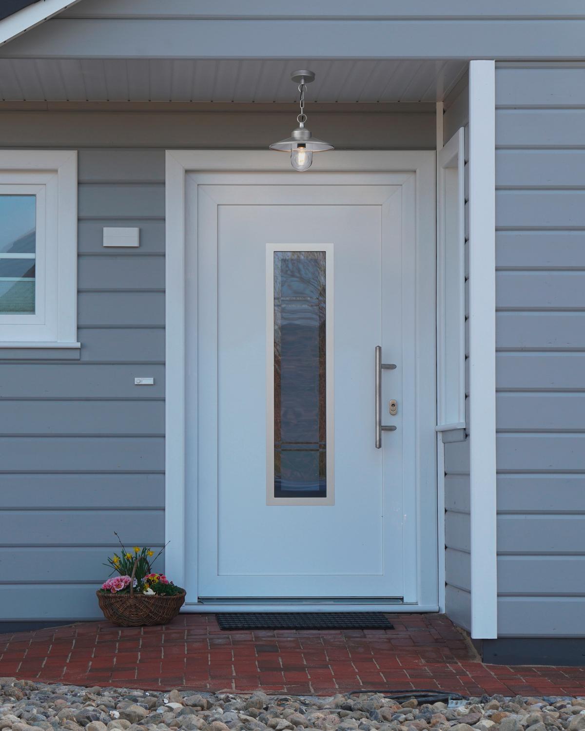 Außenhängeleuchte Klampenborg8 - Silberfarben, KONVENTIONELL, Glas/Metall (27.5/26cm) - Elstead Lighting