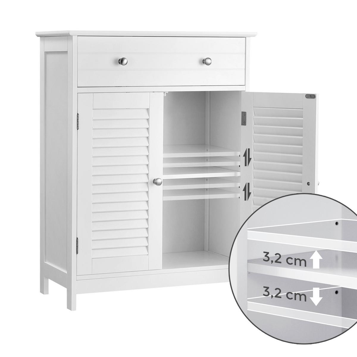 Midischrank Bbc51wt - Weiß, Trend, Holzwerkstoff (60/80/30cm) - MID.YOU