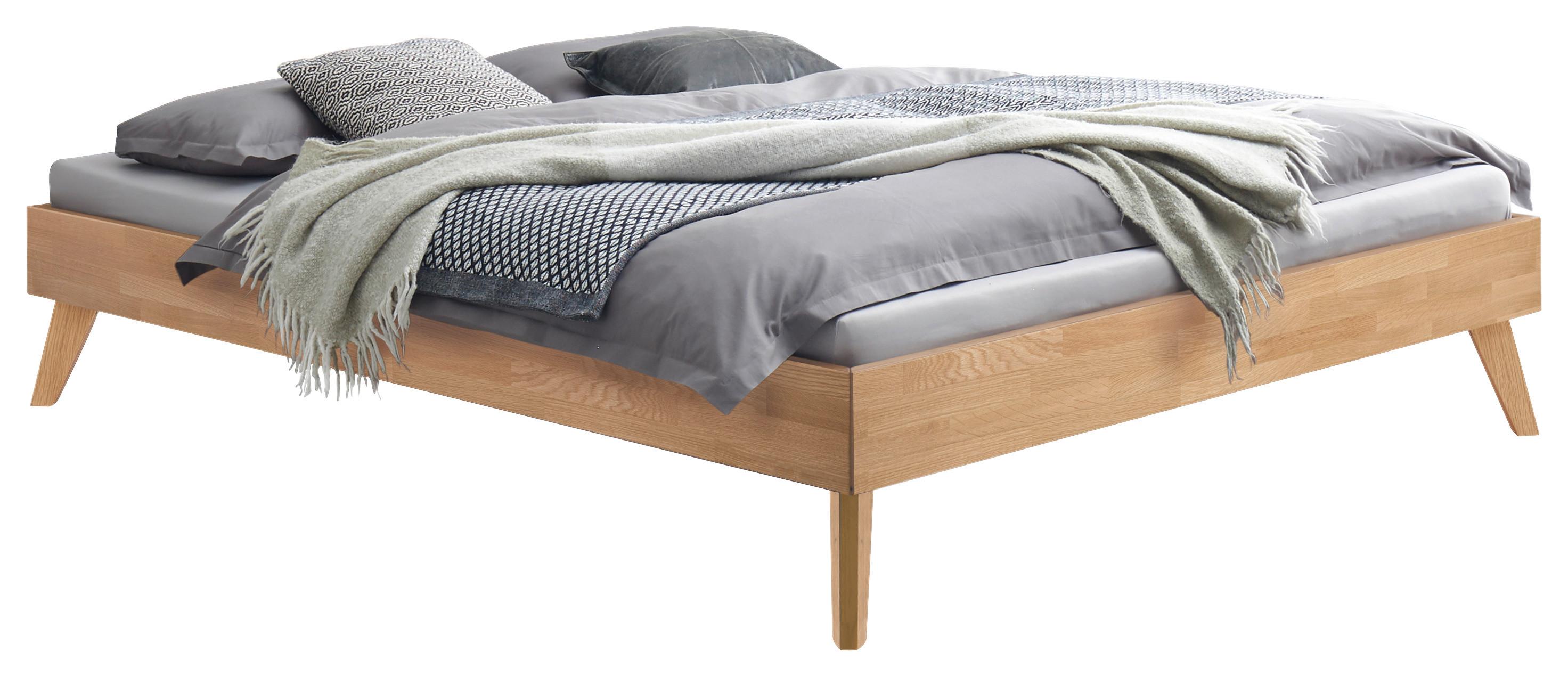 Bett Calvari Eiche Bianco 200x200 Cm - Eiche Bianco, KONVENTIONELL, Holz (200/200cm) - Hasena