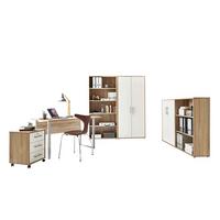 Büro Office Edition Mini Sonoma Eiche Dekor/Weiß - Weiß/Sonoma Eiche, MODERN, Holzwerkstoff/Metall - MID.YOU