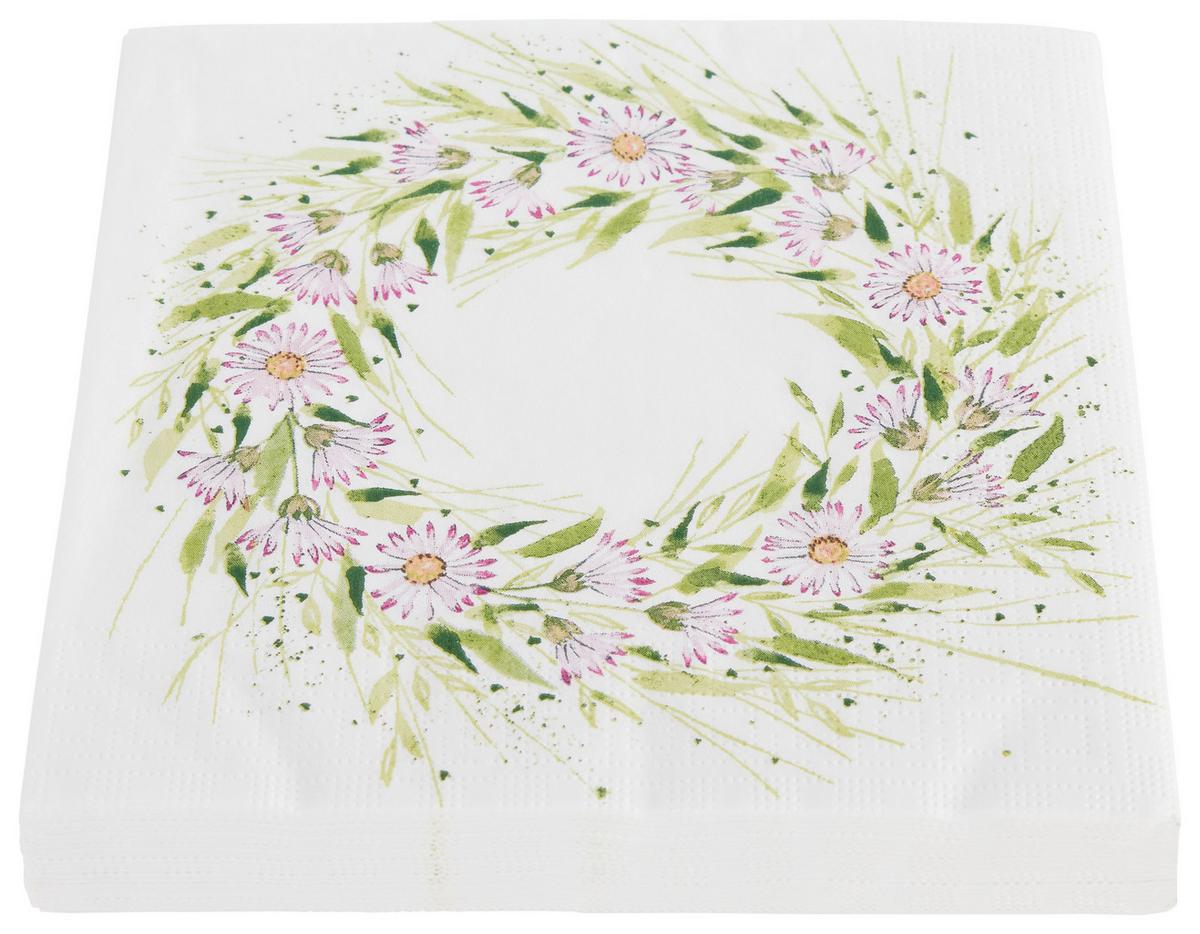 UBROUSEK KAI - bílá/růžová, papír (33/33cm)