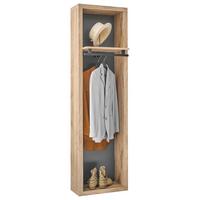 ŠATNÍ PANEL FRAME - barvy dubu/antracitová, Basics, kompozitní dřevo (51/178/35cm) - Carryhome
