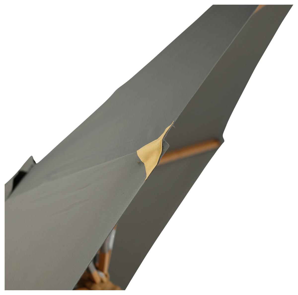 Sonnenschirm Cerox L/B: 270x250 cm Grau - Grau, KONVENTIONELL (270/250cm) - Gardenson